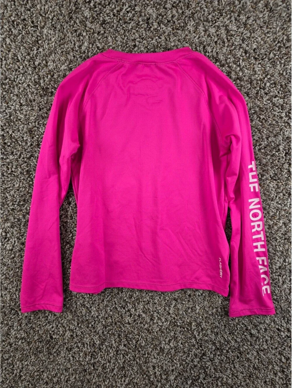The North Face Girls Sz 6 Long Sleeve UPF 40+ T Shirt Bright Pink